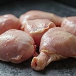 Raw chicken thighs